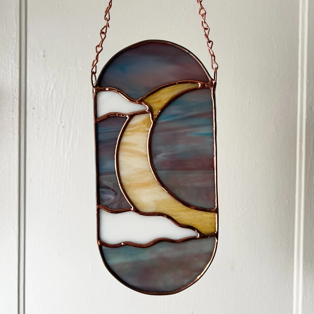 Handcrafted Crescent Moon Suncatcher