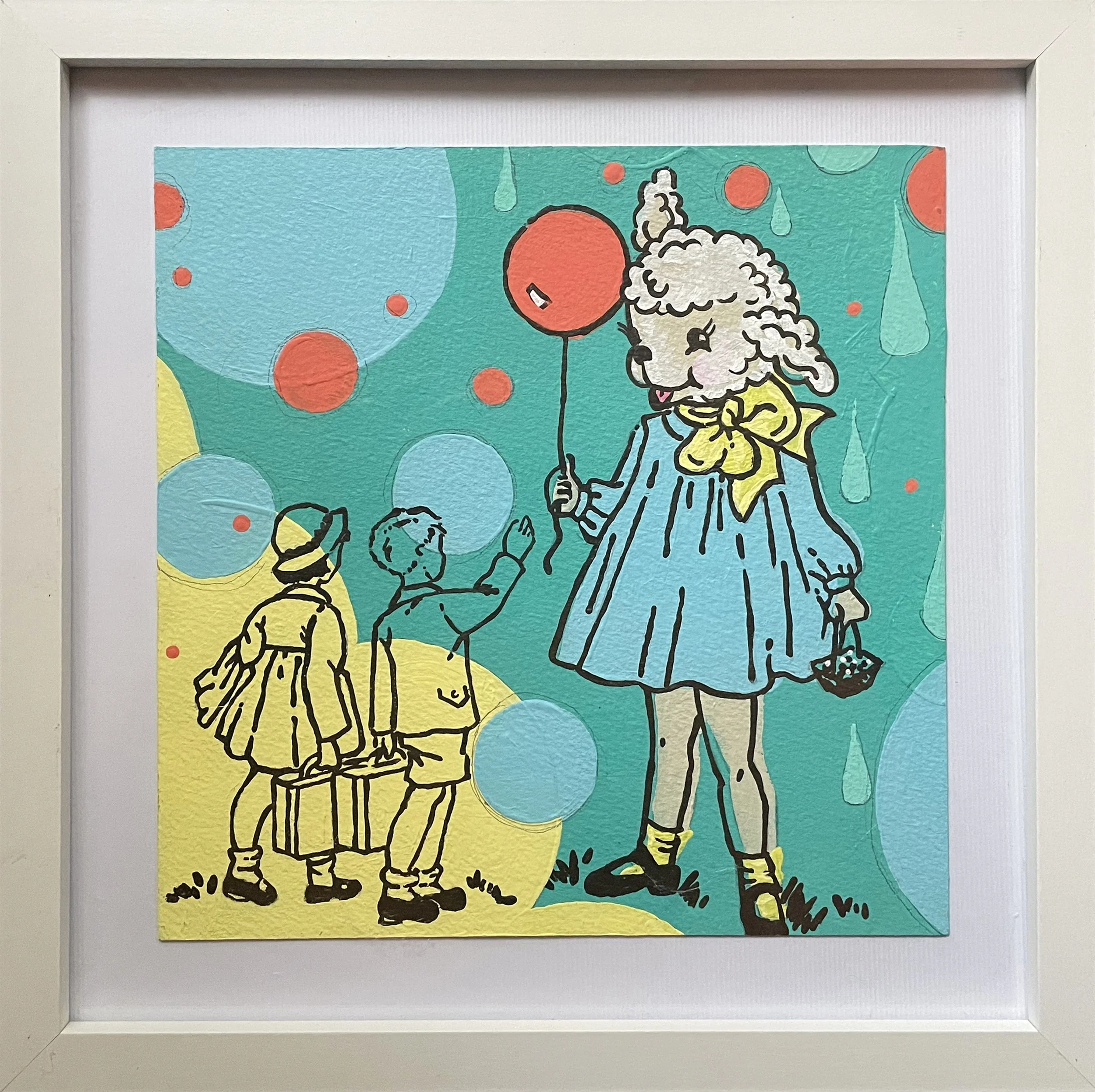   Miss Lamb   mixed media • 10×10 {framed}  $400 