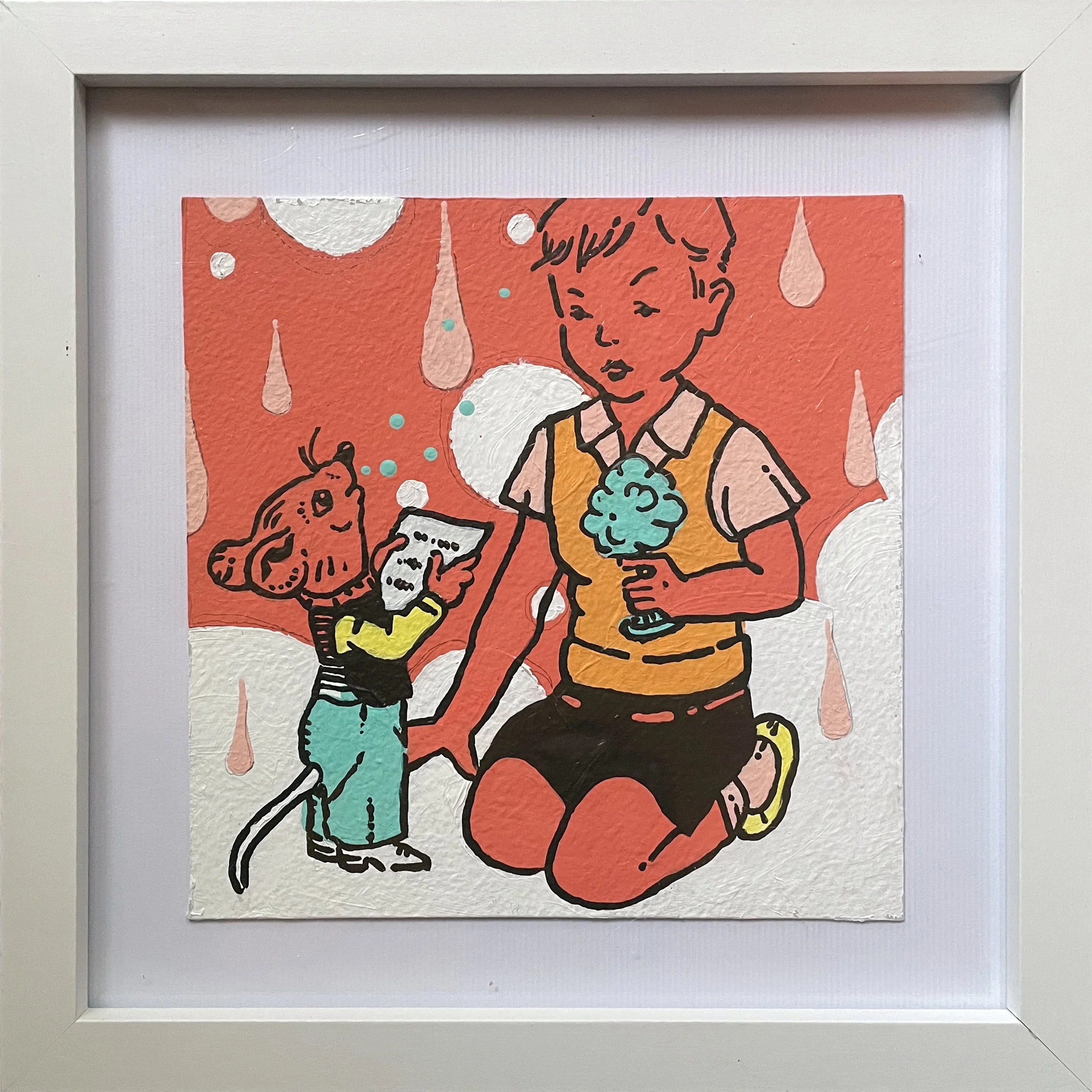   mouse   mixed media • 8×8 {framed}  $300 