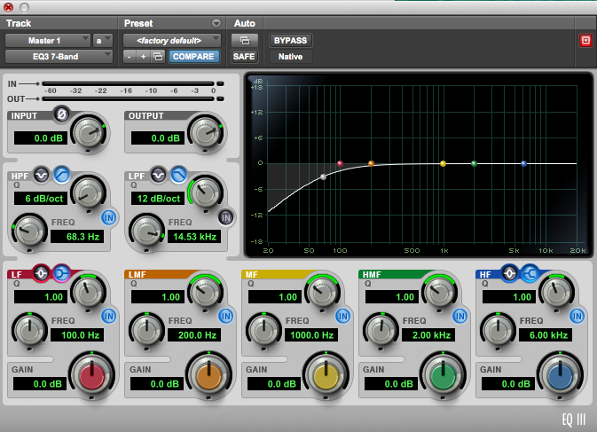 High pass filter with a more gentle ‘roll off’ between the 30 - 100Hz area