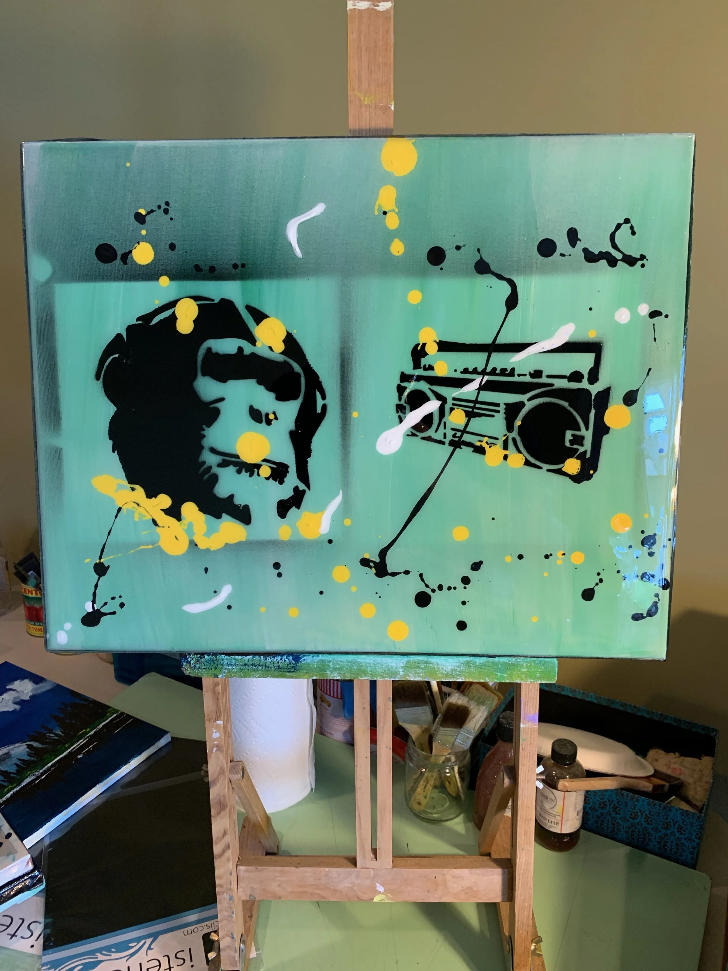 Monkey Beats - 16x20"