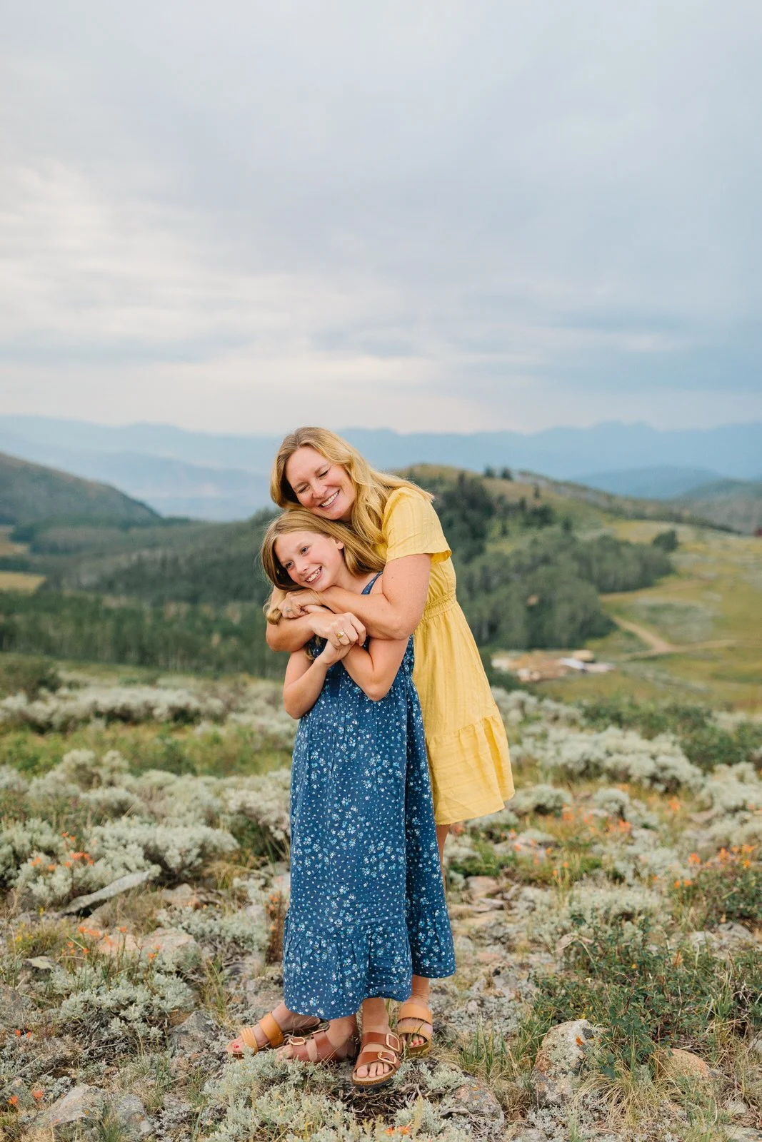 Park City Family Photographer- Empire Pass in Park City- Mother daughter posing ideas