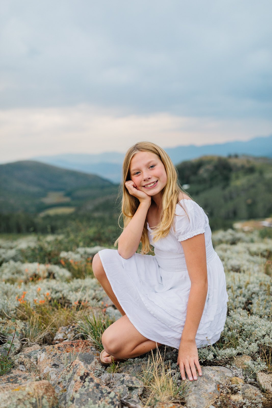 Park City Family Photographer- Empire Pass in Park City- Mother daughter posing ideas
