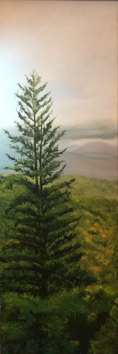 Lone Pine Oil on Canvas 12x36