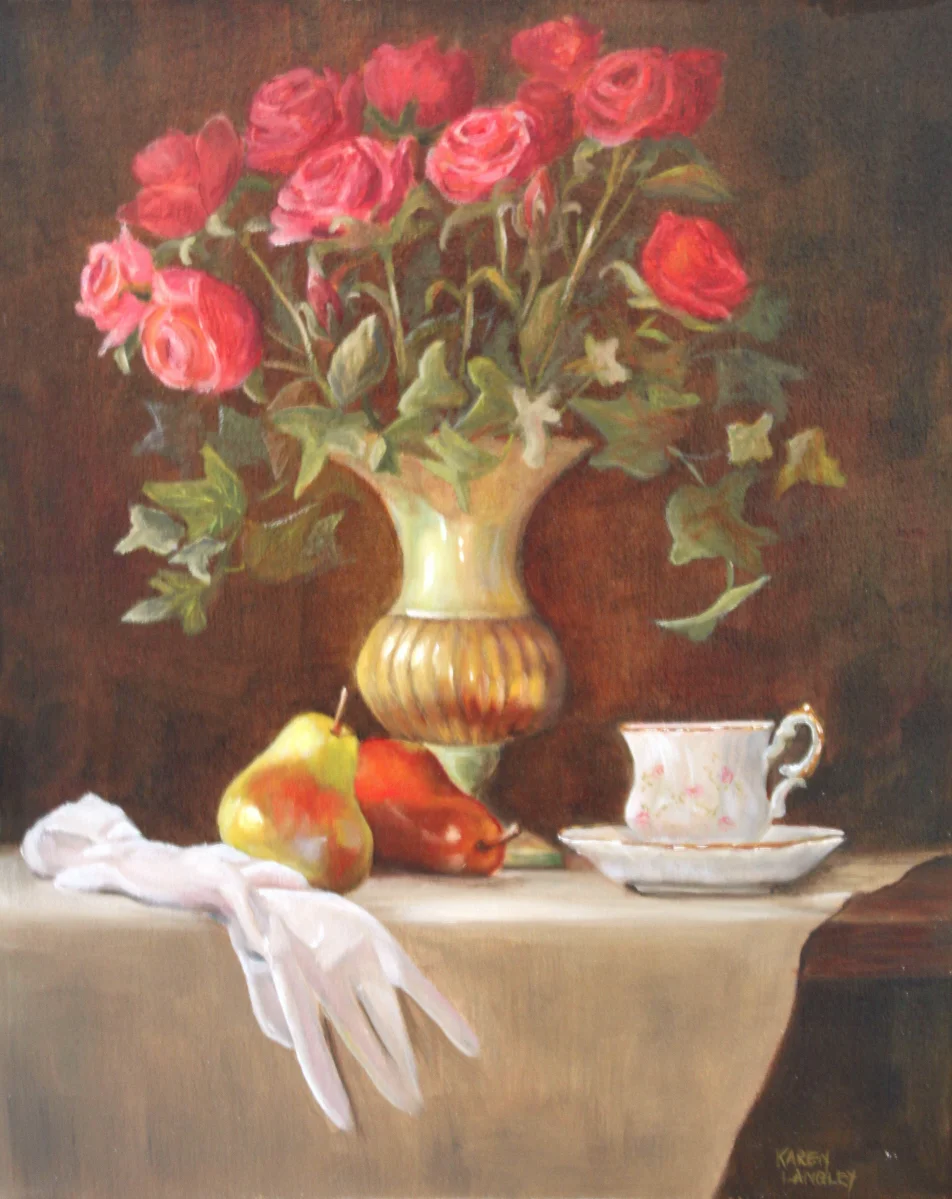 Grandmother’s Tea Oil on Canvas 16x20