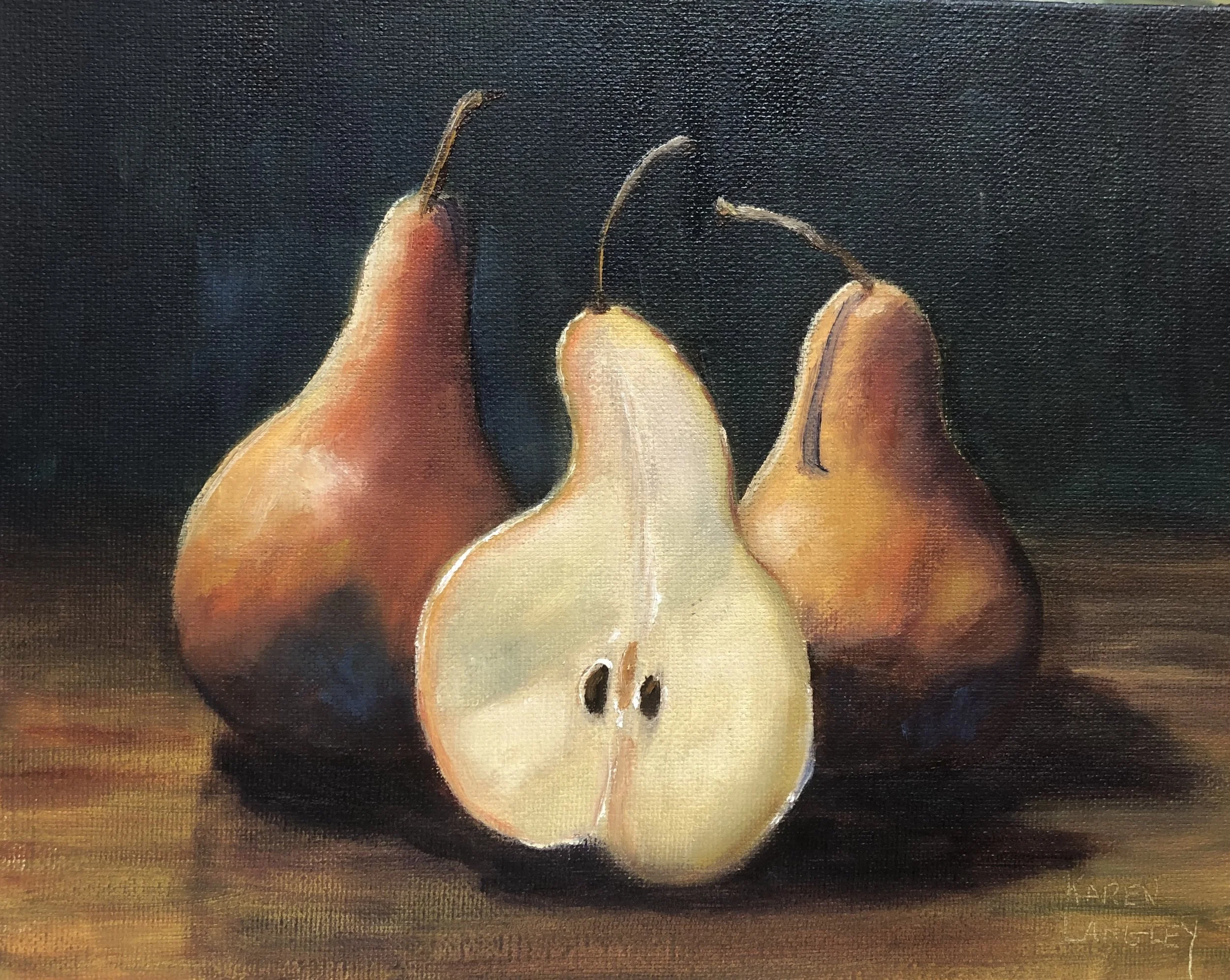 Pears 2 Oil on Canvas 8x10
