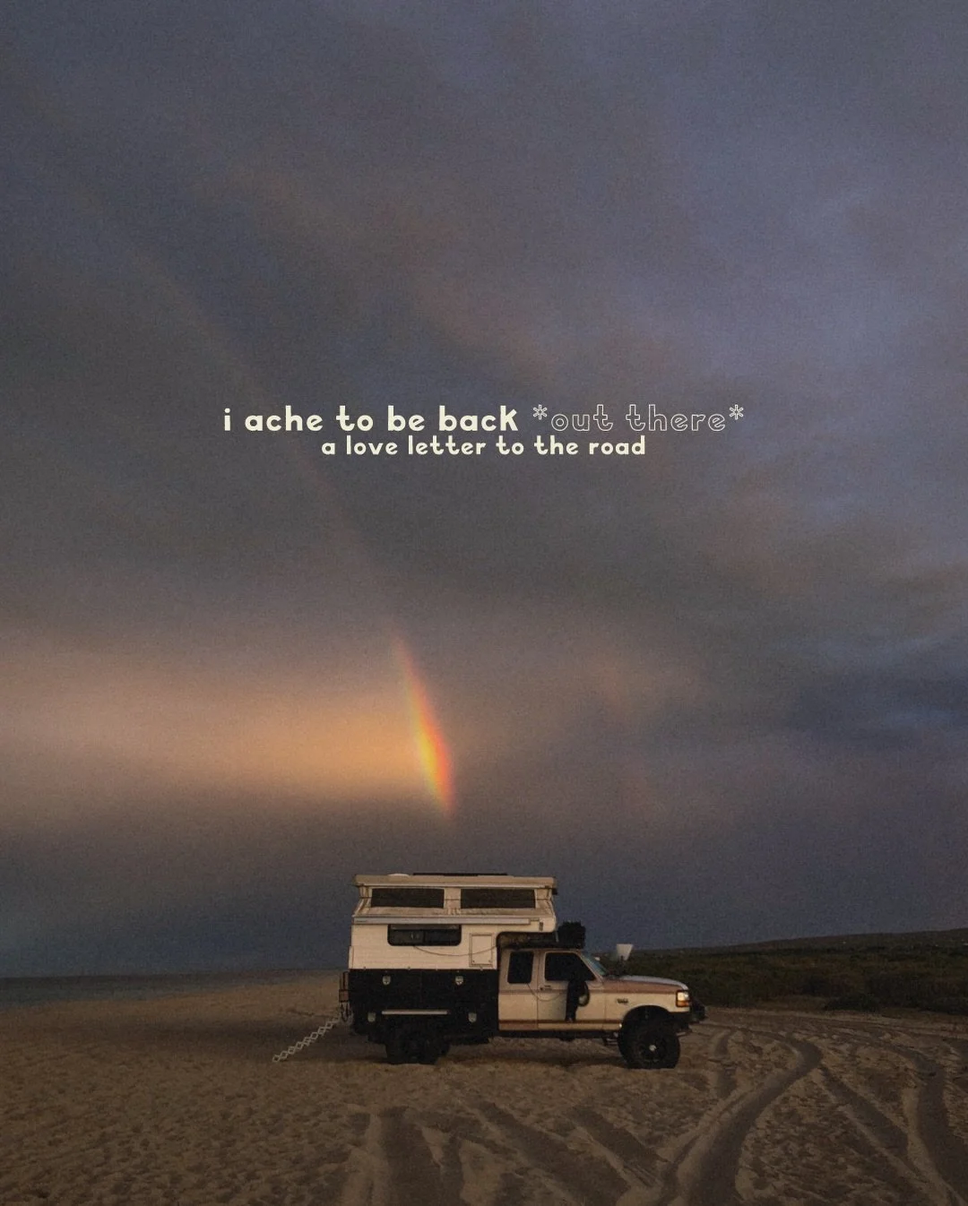 I haven&rsquo;t shared a static post here since I announced the loss of Cheyenne, our beloved truck camper and home, back in September. But it felt fitting to have this essay I wrote for substack sit next to that heart wrenching image. An essay of ho