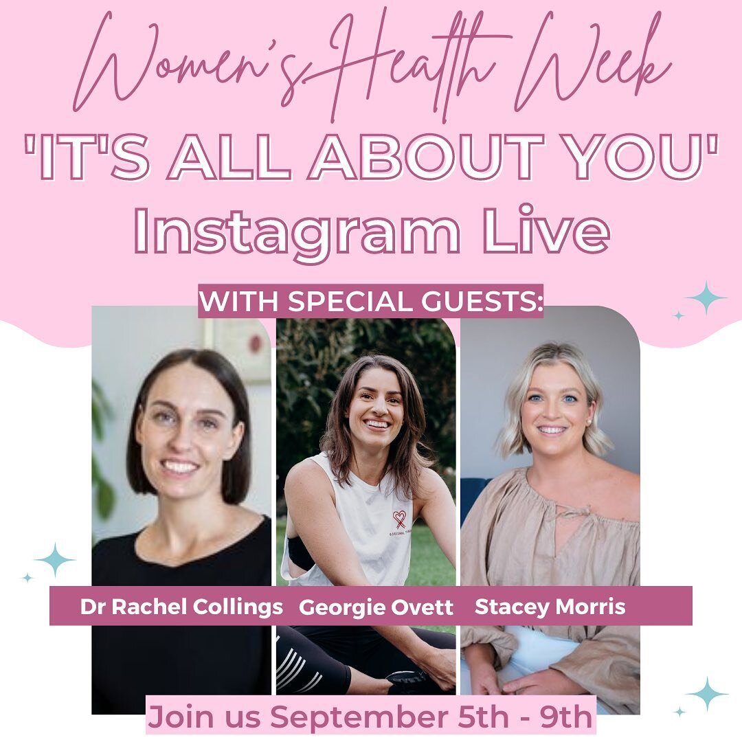 Introducing our special guest speakers for this year&rsquo;s Women&rsquo;s Health Week Instagram live series 💫

This years Women&rsquo;s Health Week&rsquo;s theme is &lsquo;It&rsquo;s All About You&rsquo; encouraging women to put themselves first in