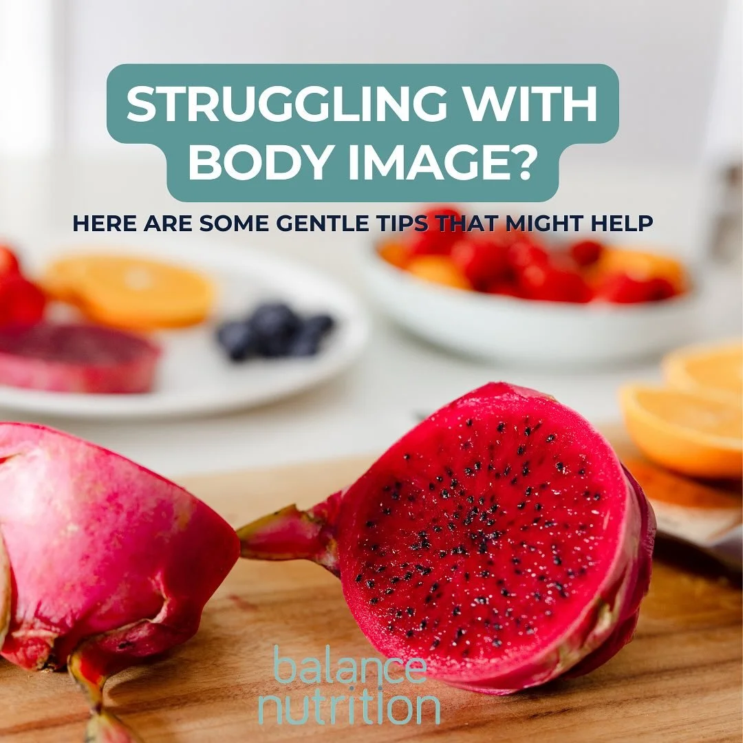 We all have tough body image days, it&rsquo;s part of being human. If you&rsquo;re feeling uncomfortable in your skin today, here are some gentle tips that might help:

#bodyimage #bodyimagesupport #dietitianadvice #bodyneutrality #dietitian