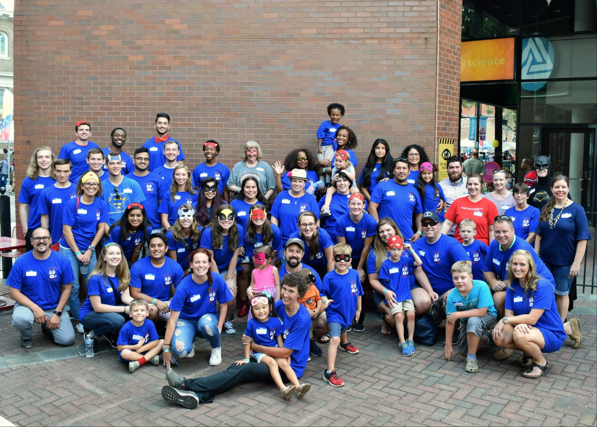 Group photo from the Fall 2018 Family-Get-Together at the Discovery Place Charlotte.