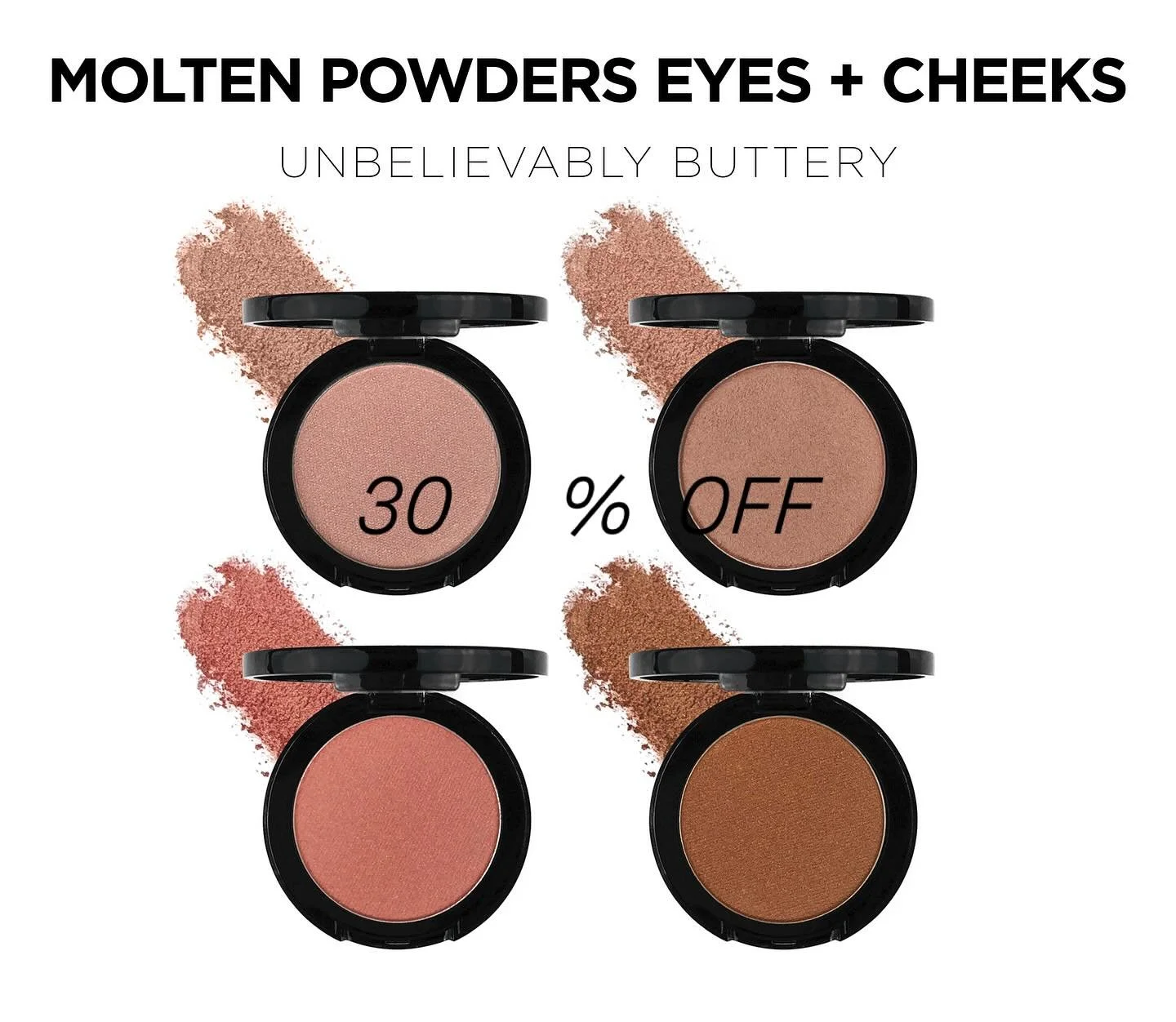 30% OFF  Expires in 48 hrs. @lookscosmetics  www.getthelooks.com 
#creamshadow #blush #shadow #makeuplooks #makeup