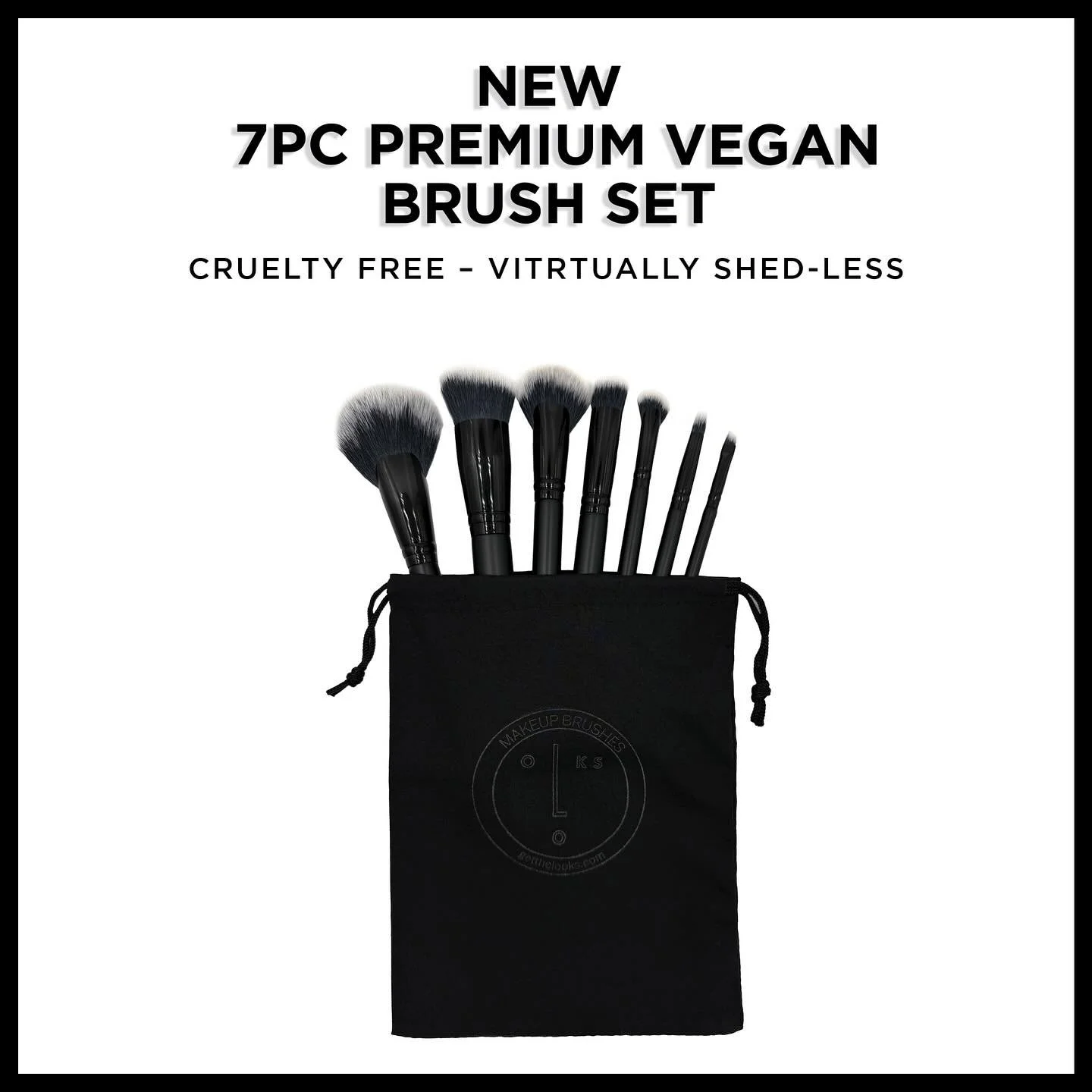 Perfect brush set for traveling . Check it out while supplies last.#makeup #makeupbrushes @lookscosmetics  getthelooks.com