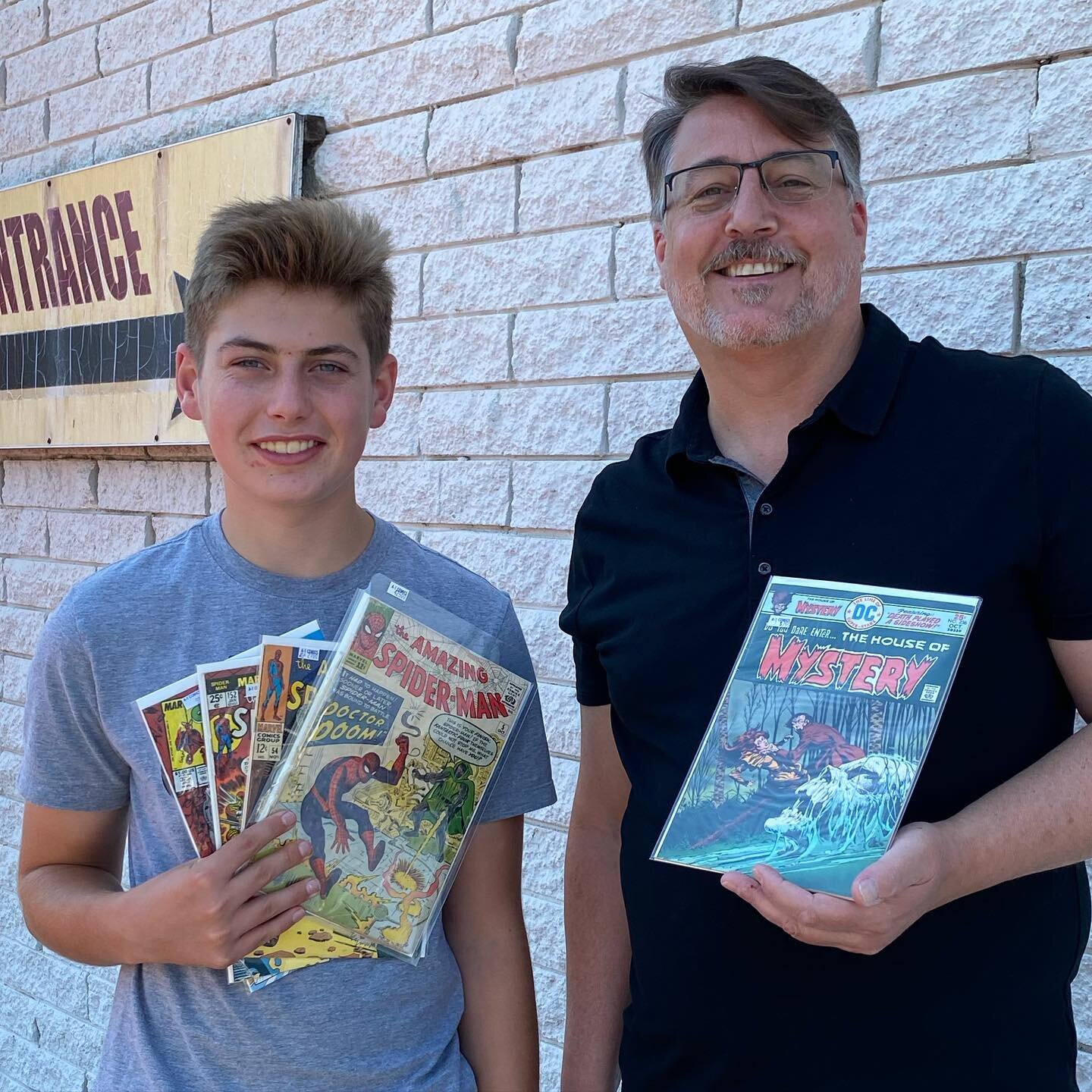 Happy birthday Matthew!!! &ldquo;Young Matthew&rdquo; made the trek to Sacramento from San Jose to meet for lunch and make a visit to @a1comics to dig through their back issues. Check out @matthewstivaletti.art and his newest additions to his Amazing