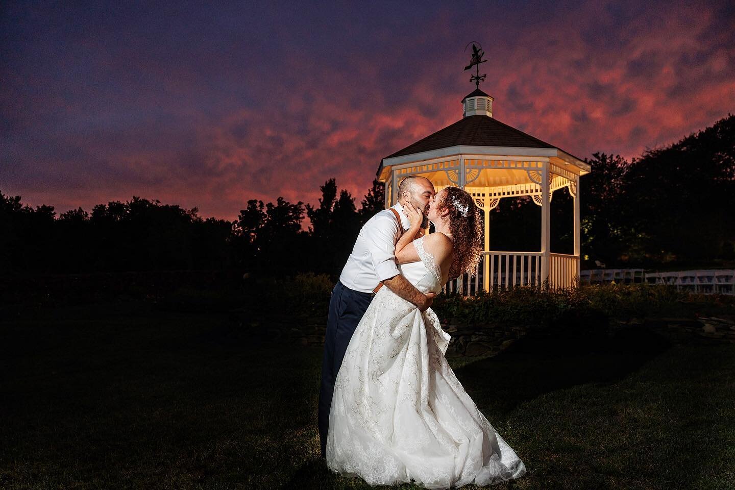 When you think a hurricane is going to ruin your wedding, but thankfully it just gives you a beautiful sunset