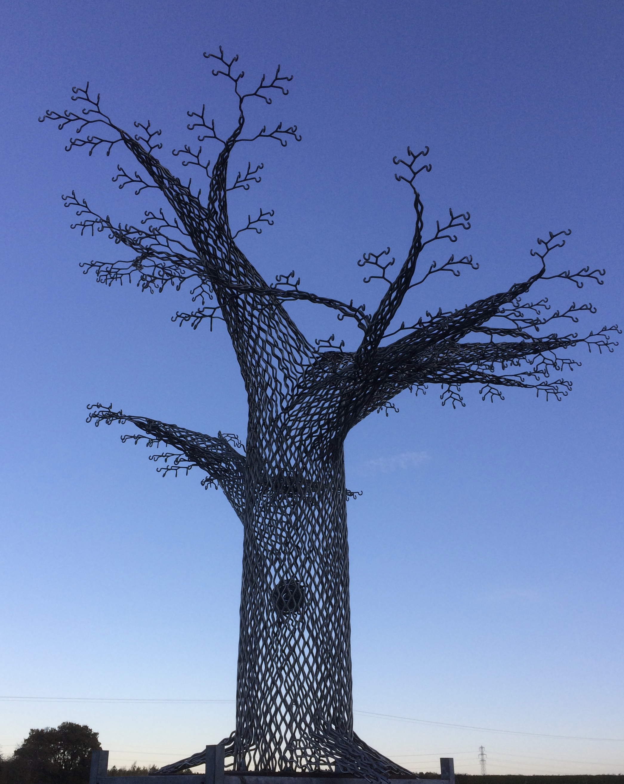 Stainless Steel Tree Sculpture, Willen Hospice, Milton Keynes.