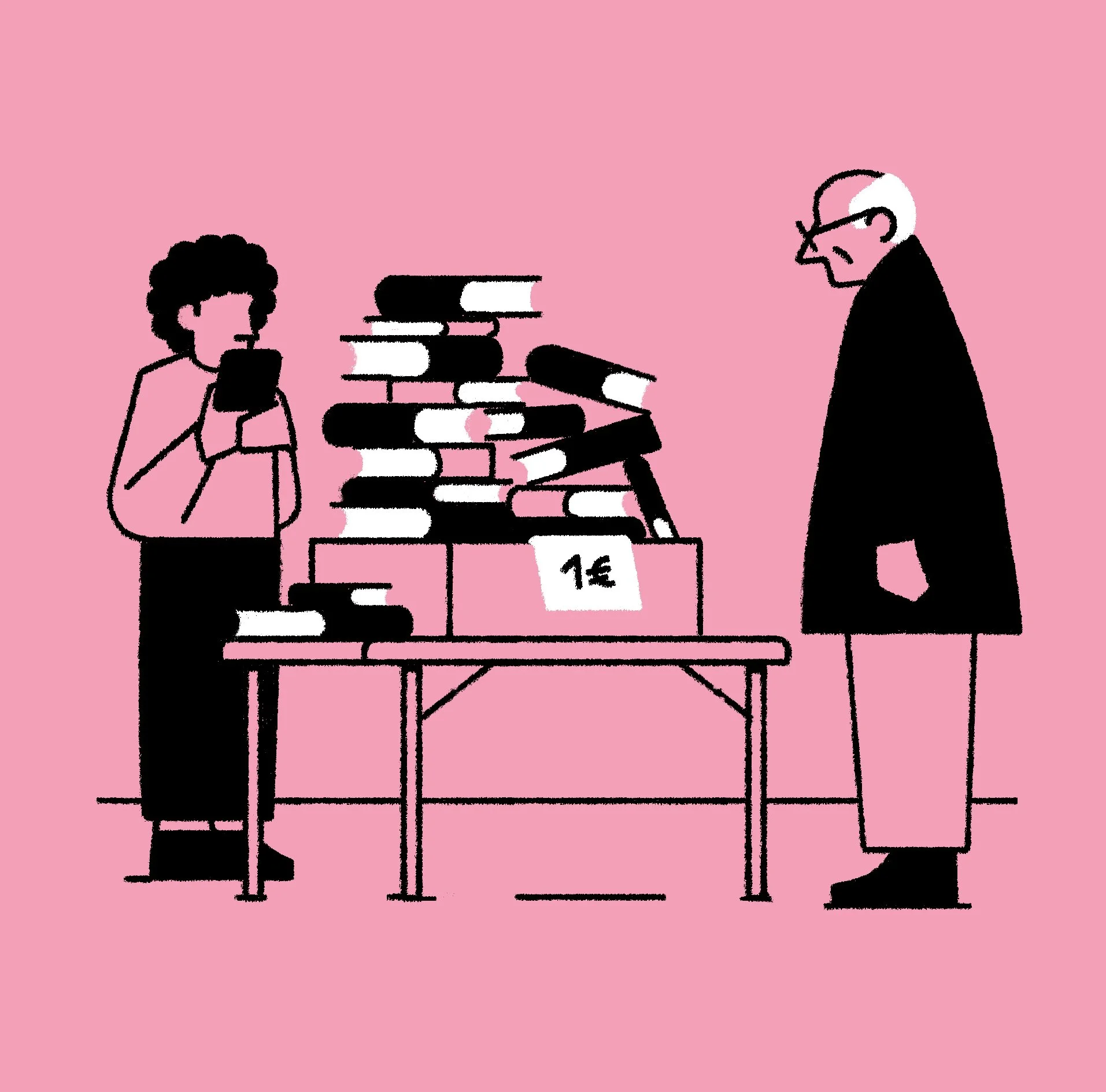 Editorial illustration published in El Pais spanish newspaper. Black and white illustration. Black line drawing by Fran Pulido