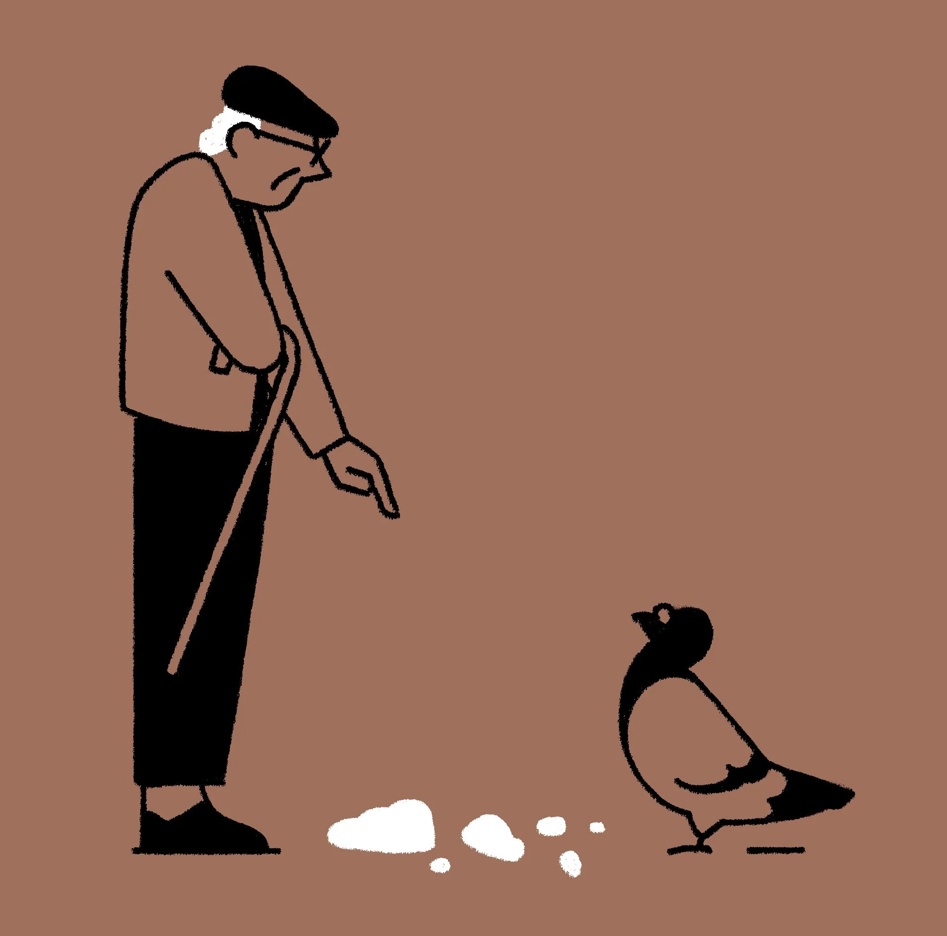 Editorial illustration published in El Pais spanish newspaper. Black and white illustration. Black line drawing. 