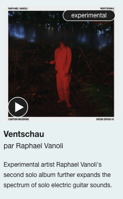 raphael vanoli | ventschau @ bandcamp daily