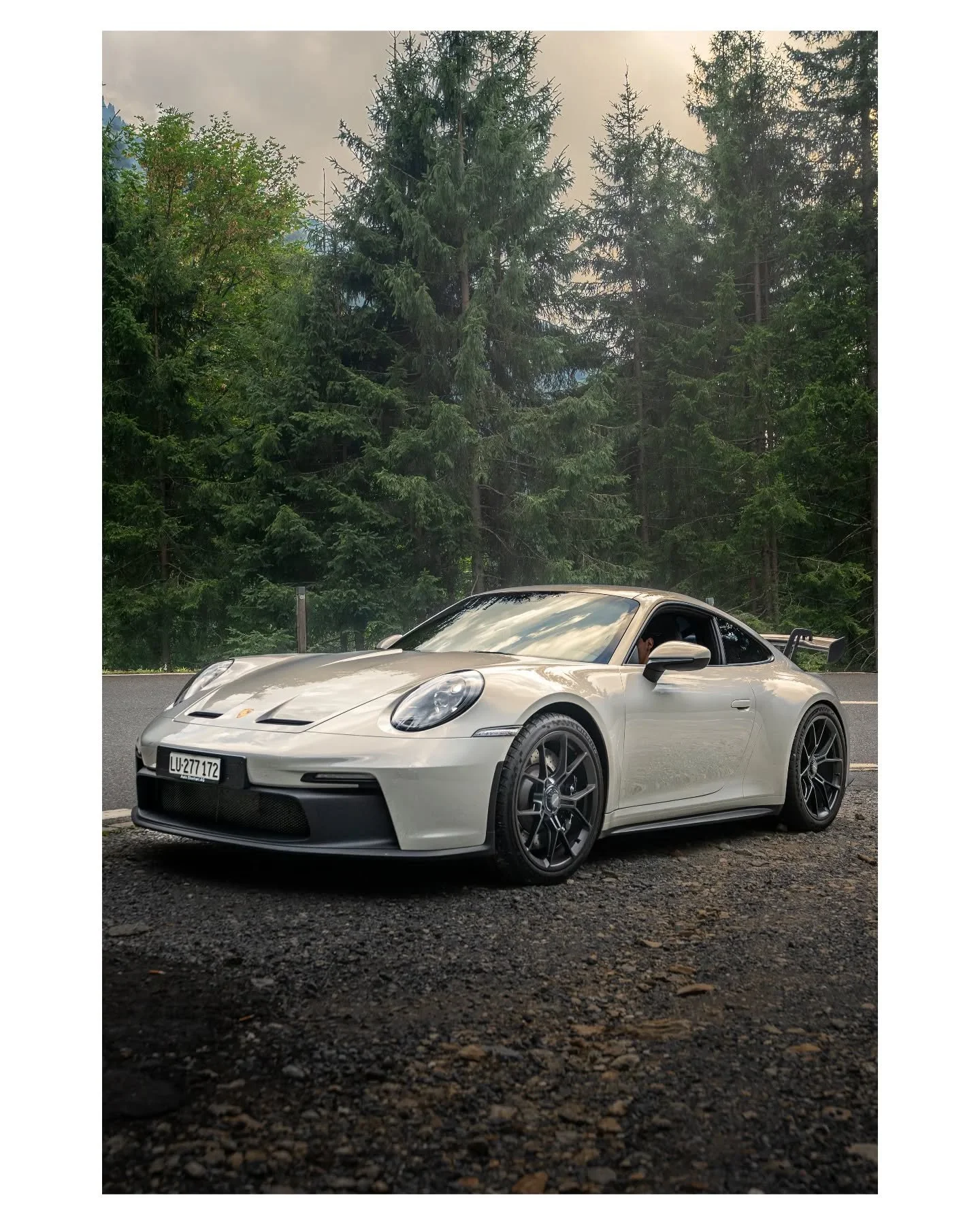 Chased this 992 GT3 down the Susten Pass in hopes of getting a photo. Found them on this corner about 5 minutes down from the peak. Very happy to have seen and heard this thing enjoy the bends of the pass.