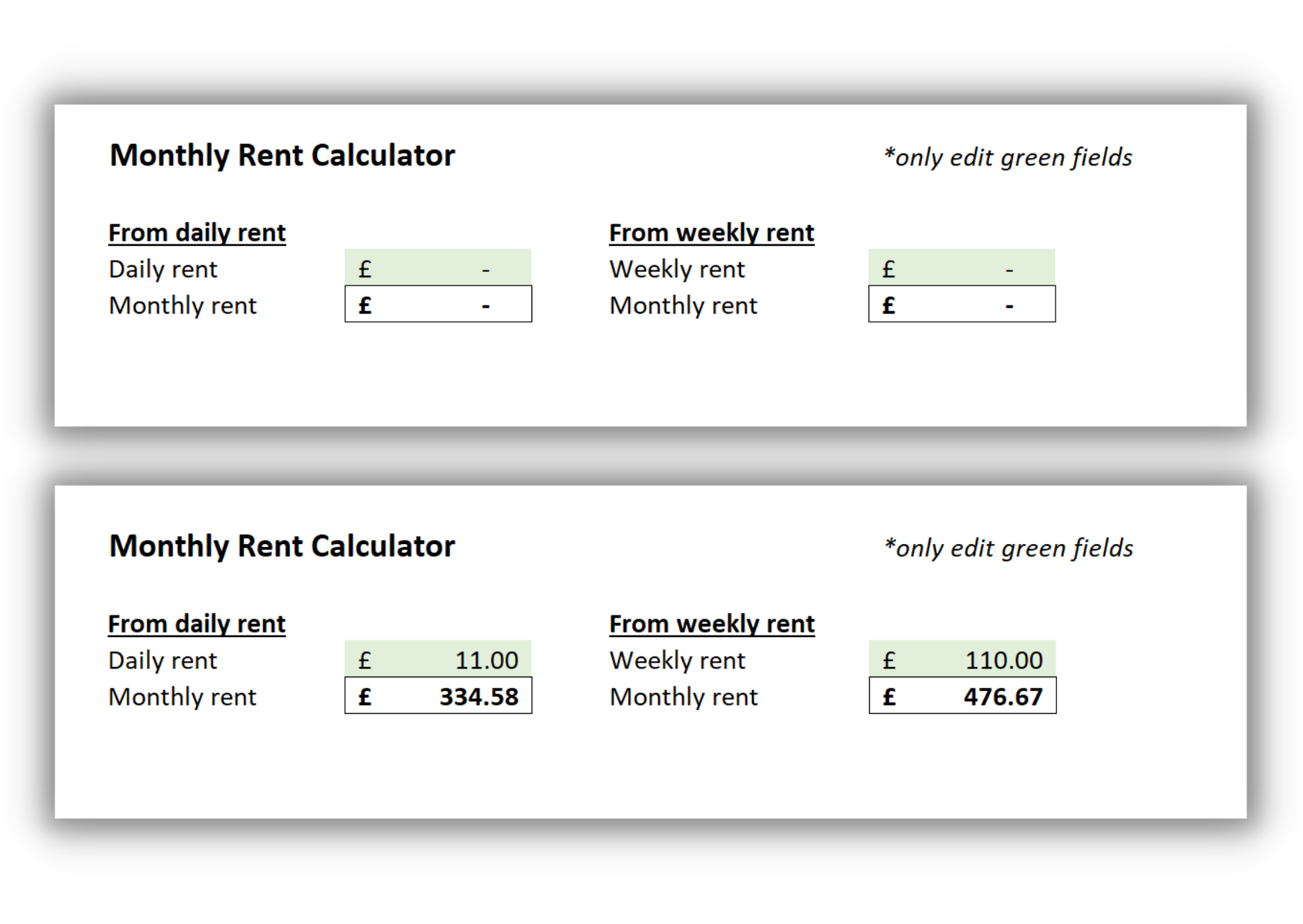 Rent Calculations How To Calculate Rent Per Week Month And Day