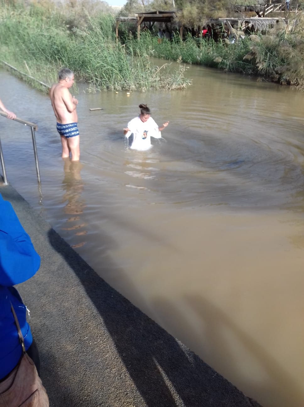 a baptism in the River Jordan