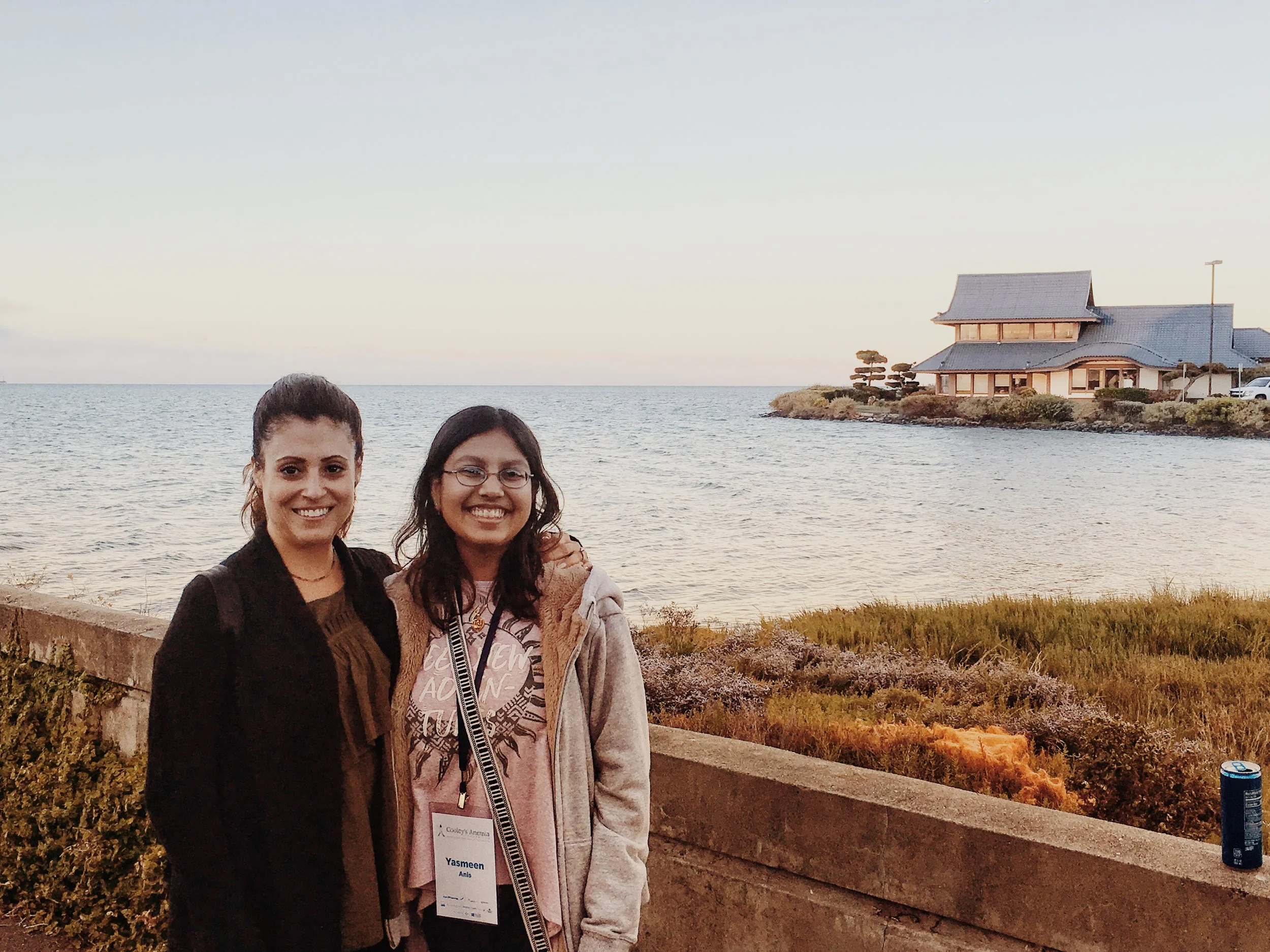 Here I am with the vibrant little miss Yasmeen. It was cold in San Francisco!