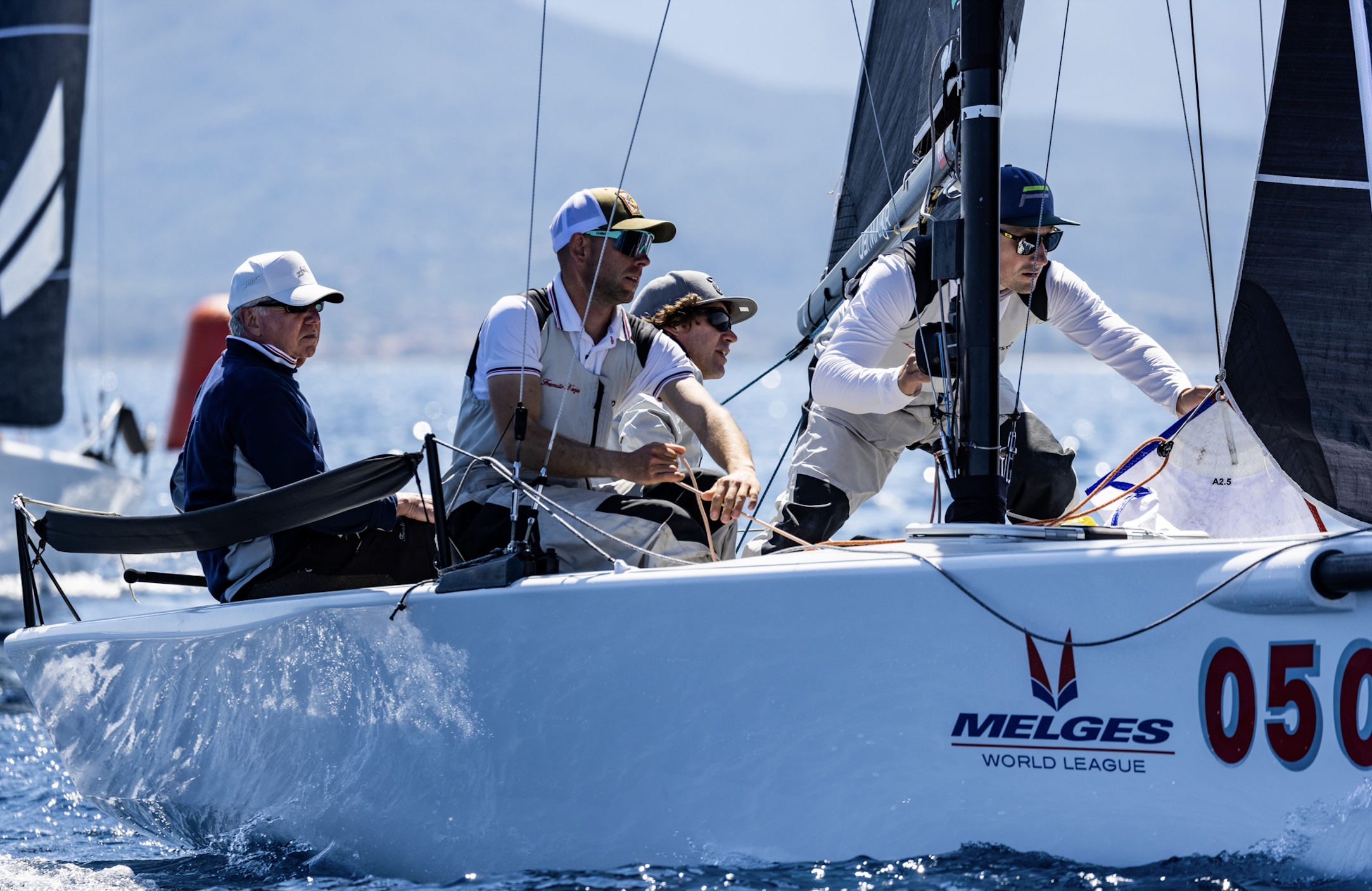 THE GERMAN HEAT AND THE ITALIAN FREMITO D'ARJA LEADERS OF THE PUNTALDIA GRAND PRIX MELGES WORLD LEAGUE 2023