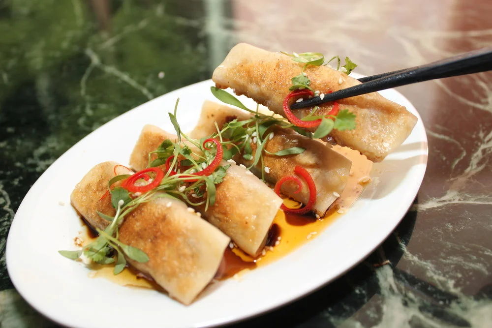 PAN-FRIED PORK DUMPLINGS