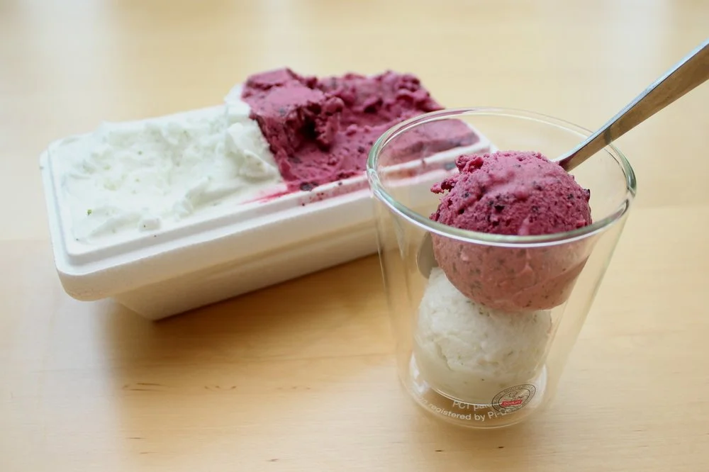 LIME CILANTRO &amp; BLUEBERRY GELATO