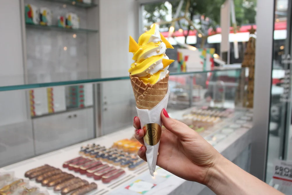 PASSION FRUIT VANILLA SWIRL SOFT SERVE