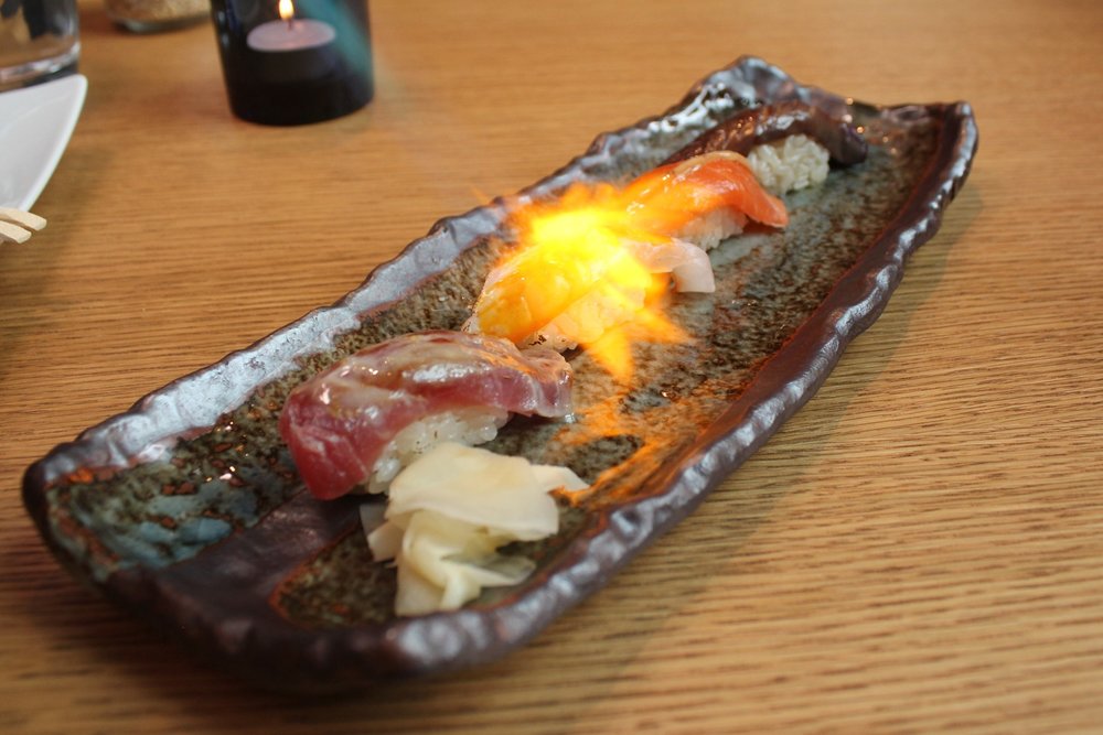 FOUR PIECE ABURI SUSHI (TORCHED AT TABLE)