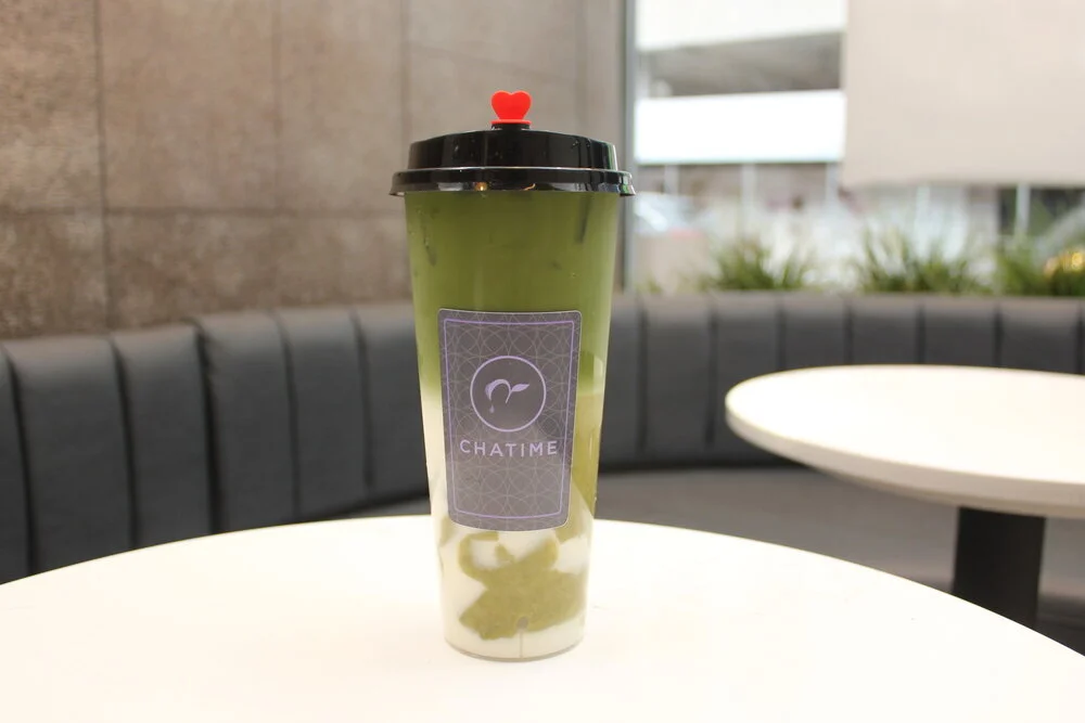 MATCHA LATTE WITH MATCHA PUDDING