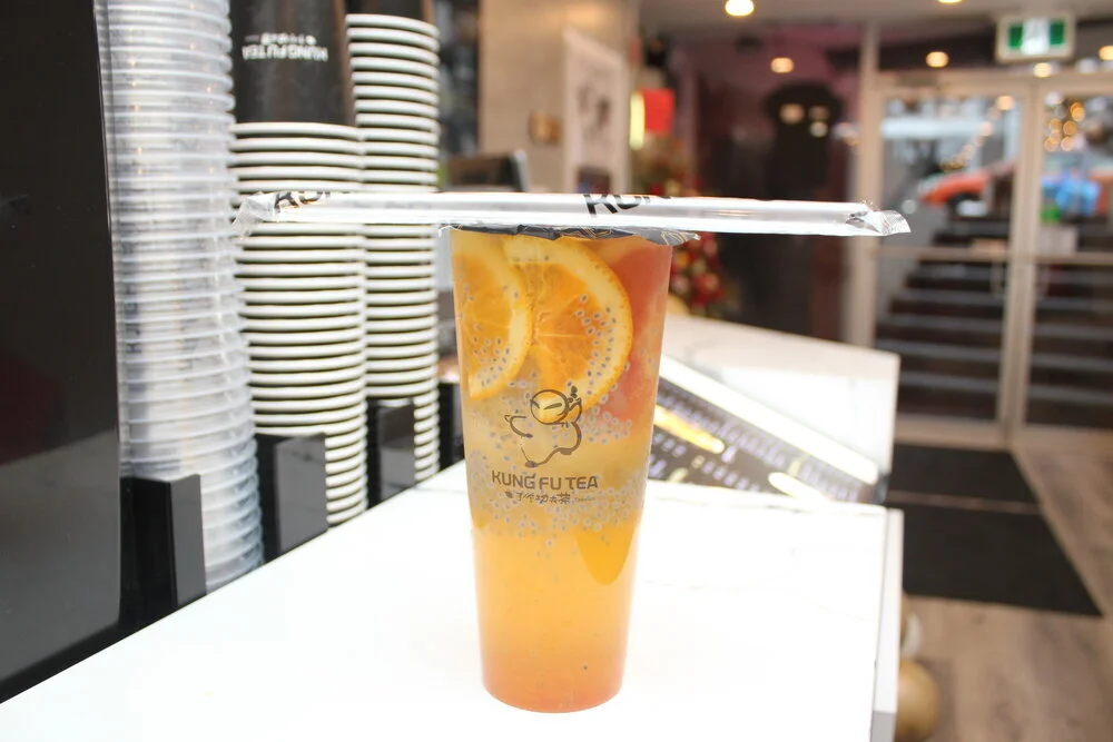 PASSION FRUIT GREEN TEA WITH BASIL SEEDS