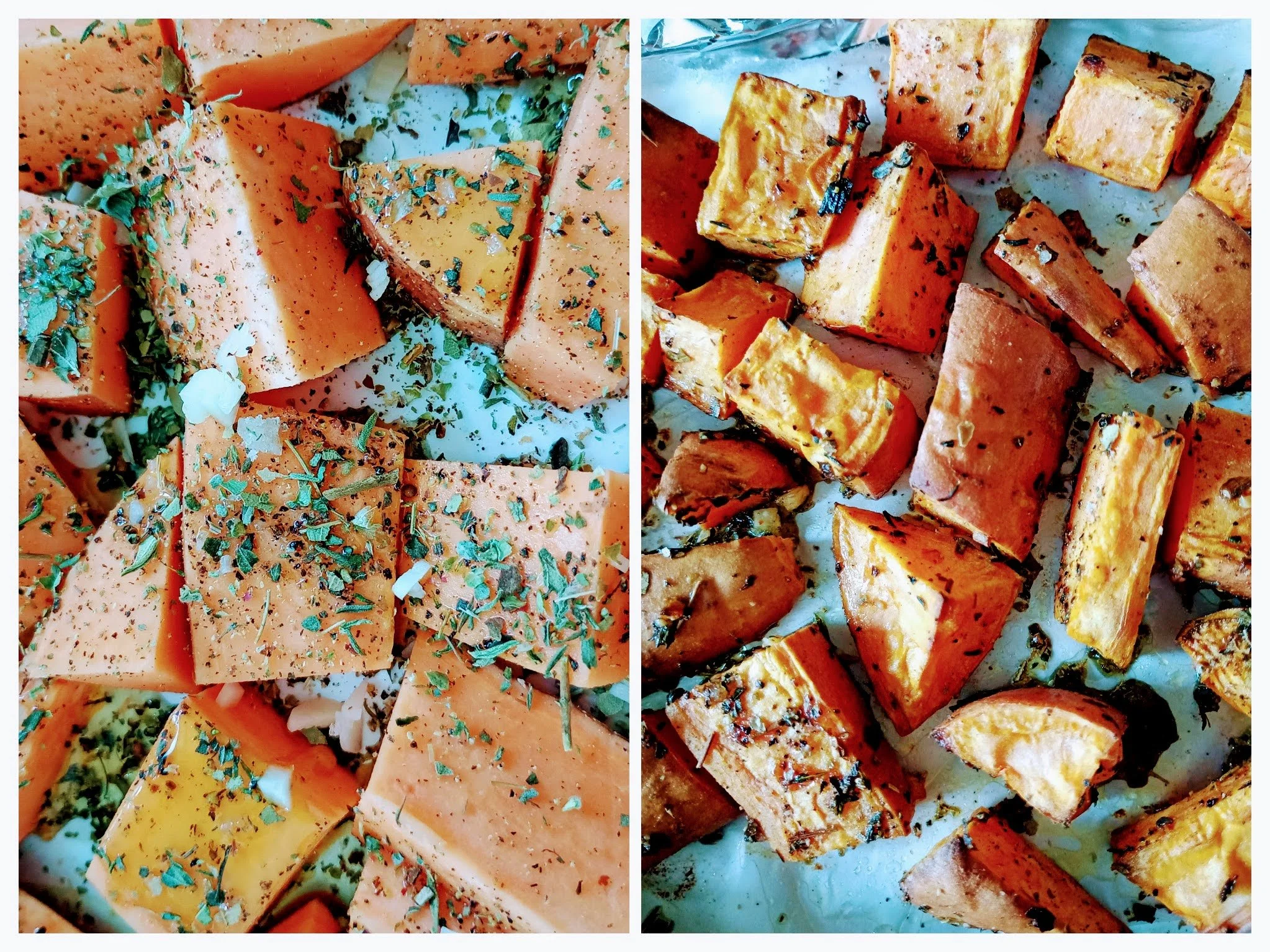 Lovely Herby Sweet Potatoes