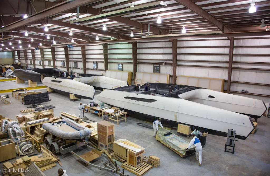 012213CNST-1542 Gunboat factory in Wanchese, North Carolina.