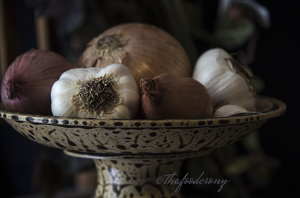 Shallot Garlic and Onion Still Life