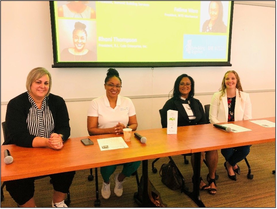   Panel Discussion of Women Leaders    Gina Carlson , Vice President, Technology, Fortune Brands Water Innovations -  Rhoni Thompson,  President, R.L. Cole Enterprise, Inc. -  Fatima Ware , WTD Mechanical -  Erin Griffith,  President, Summit Building