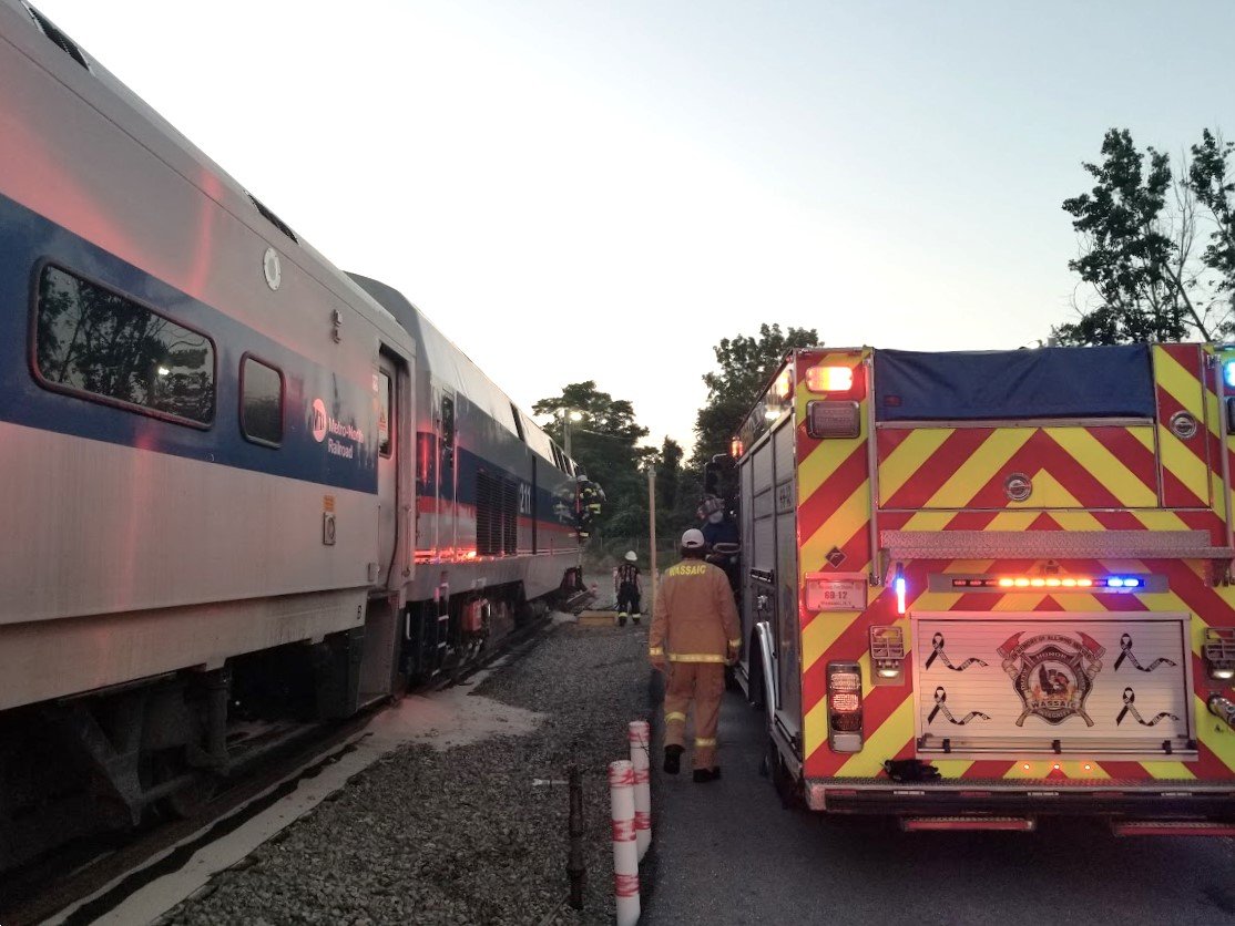 Wassaic Fire Company members responding to call at Wassaic Train Station