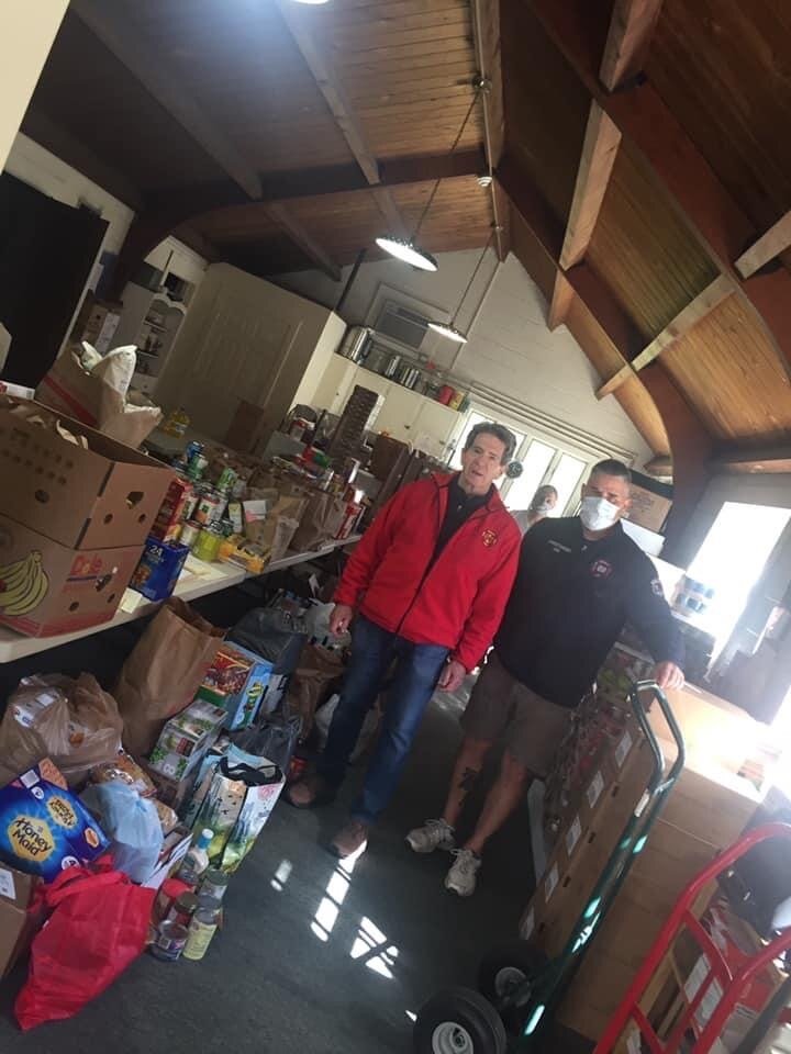 Wassaic Fire Company members helping with local food pantry