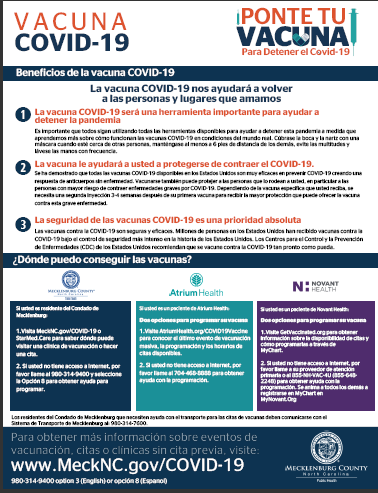 Vaccination Benefits Spanish
