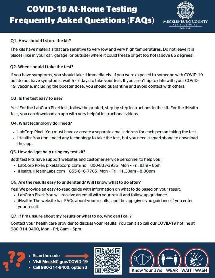 FAQ At Home Test