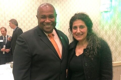 Padi Nazmiyal, NJ PAVe leader with NJ Assemblyman Herb Conaway, Jr.