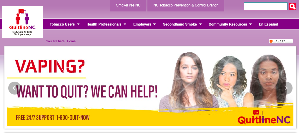nc tobacco prevention and control branch NORTH CAROLINA — Parents Against Vaping E-cigarettes