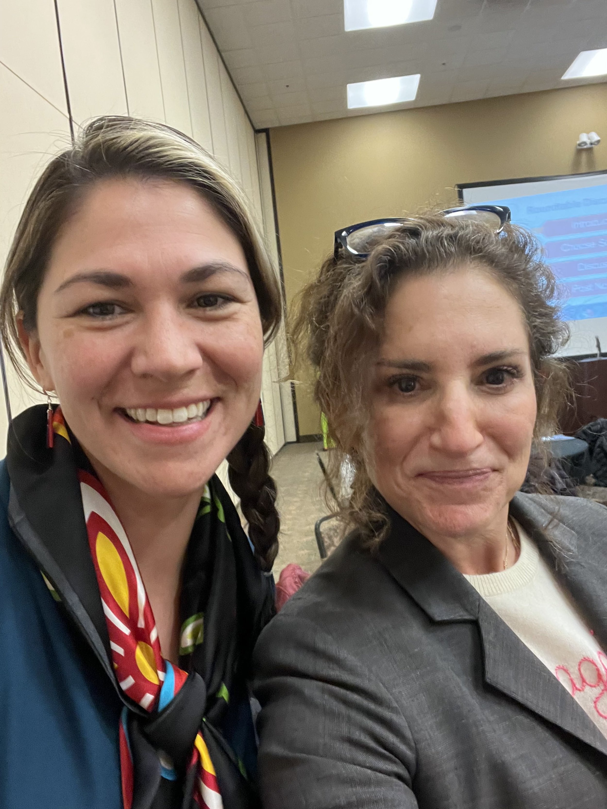 Meredith Berkman with Rae O’Leary of Missouri Breaks at the South Dakota Department of Health’s Spring Tobacco Control Institute in Oecama, South Dakota! 