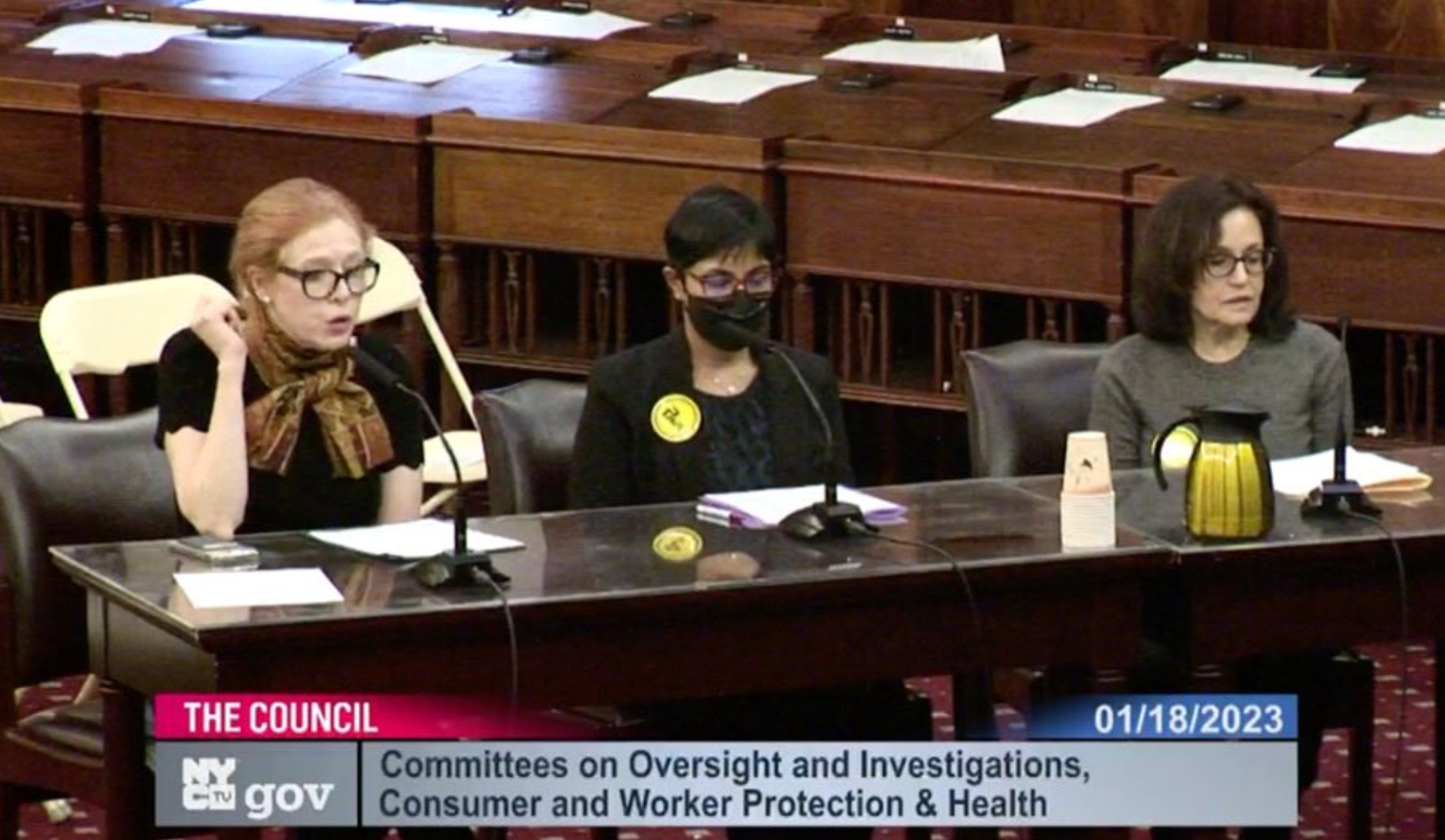 PAVe Co-Founder Dorian Furman is joined by Deepa Prasad and Cynthia Stremba at a NYC hearing to discuss ending the sale of illegal flavored vapes