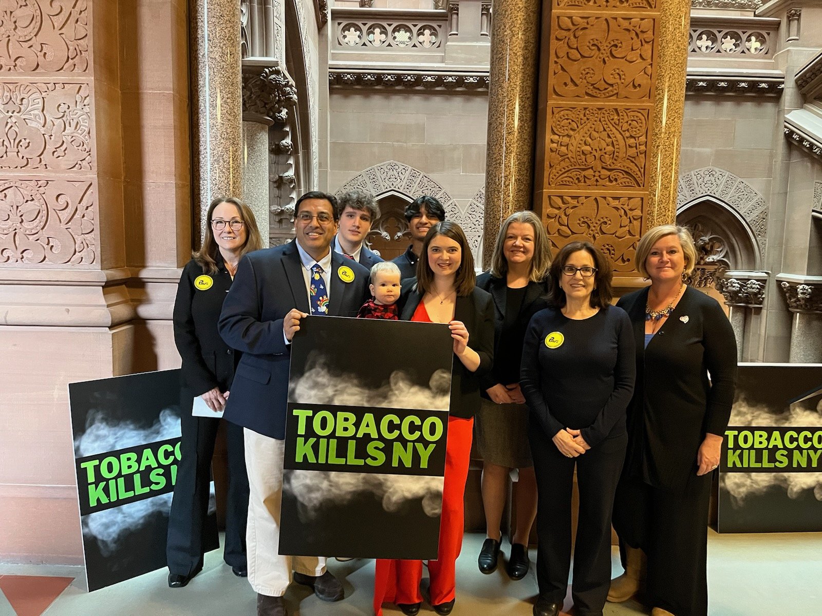 PAVe’s Cynthia Stremba in Albany with Tobacco Kills NY Coalition Partners