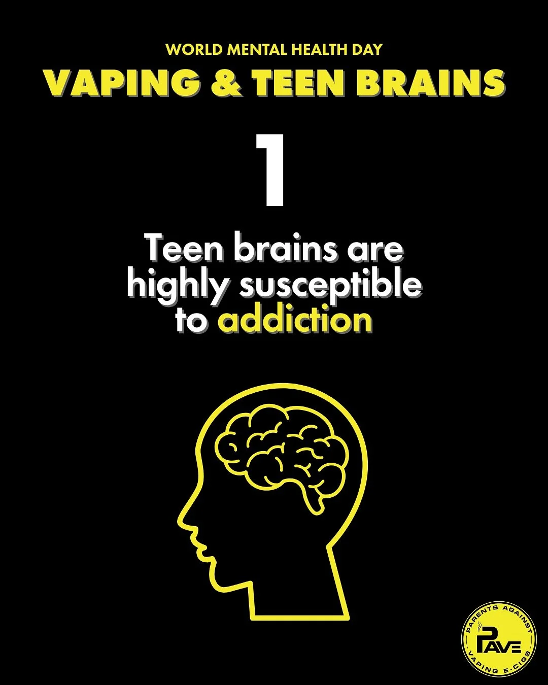 On World Mental Health Day, we&rsquo;re reminding parents that vaping harms teen brains and minds.