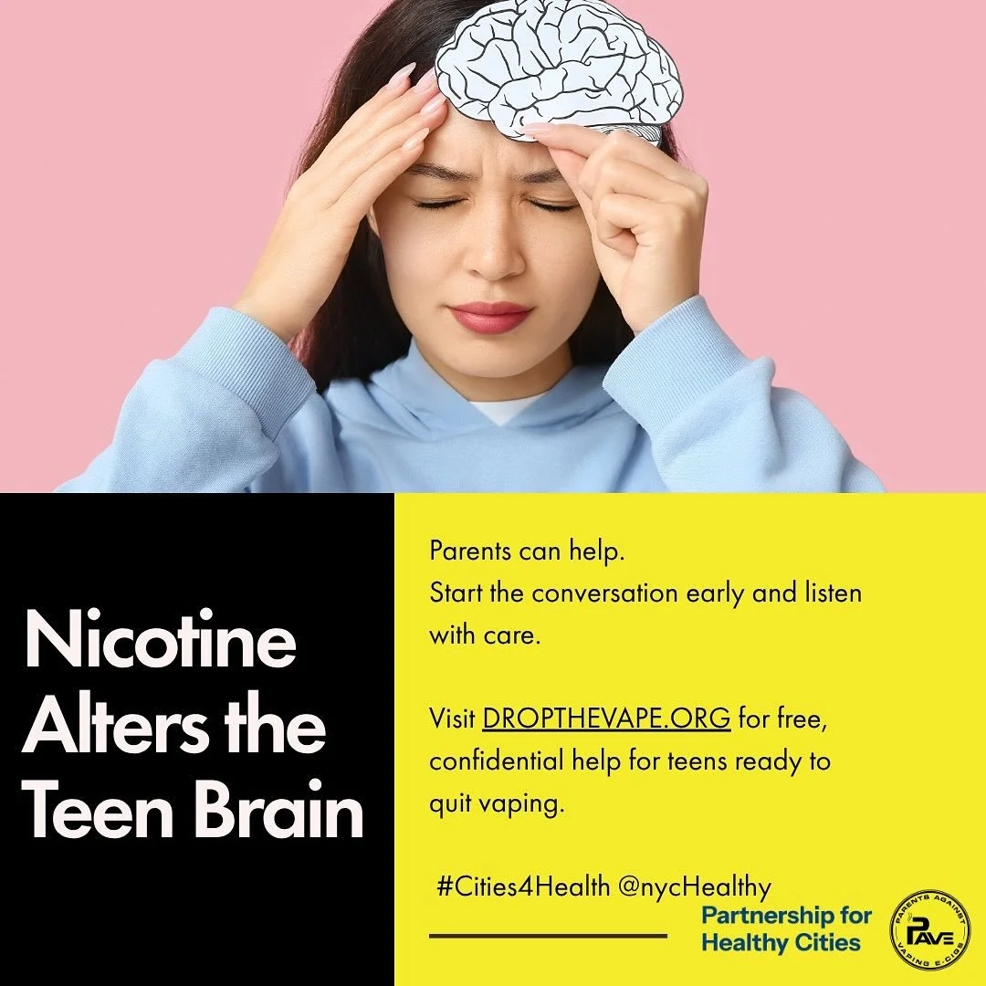 Many young people believe vaping helps them relax or focus &mdash; but the truth is the opposite. Nicotine changes the chemistry of the developing brain, affecting memory, attention, and mood. Nicotine withdrawal symptoms include anxiety and depresse