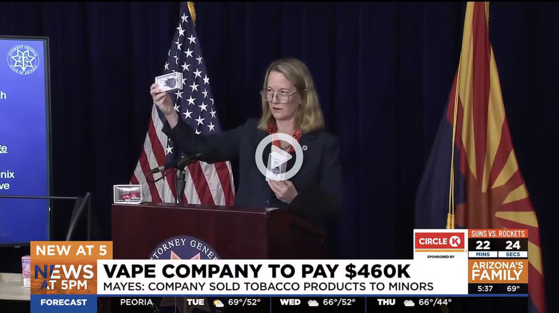 Vape shop to pay $460K for illegally selling tobacco, nicotine to minors in Arizona