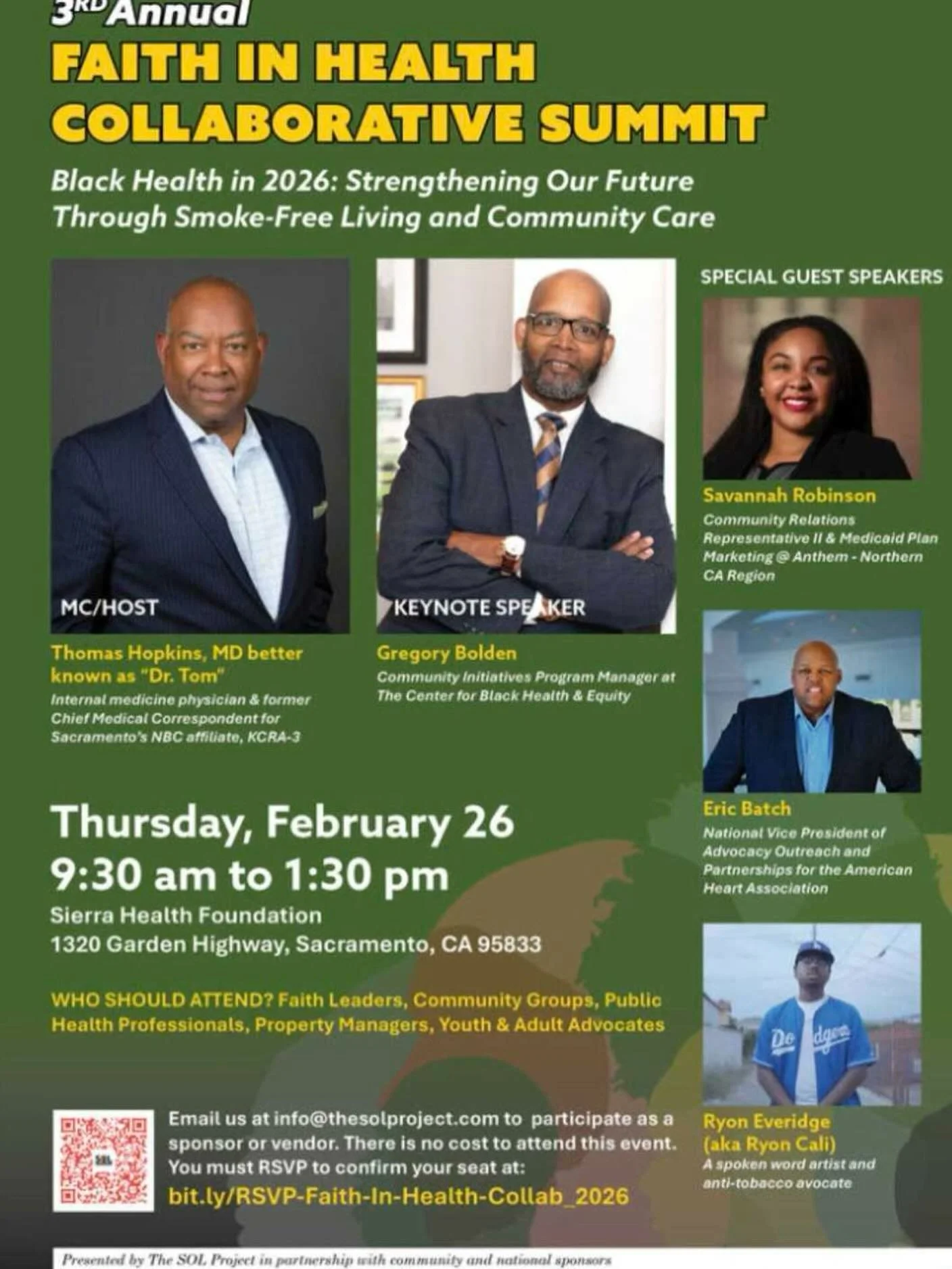 Presented by The SOL Project - Empowering Local Communities with Ending California&rsquo;s Tobacco Epidemic in Every Community.

The SOL Project enters its 3rd year partnering with faith leaders and community members to confront Big Tobacco&rsquo;s p